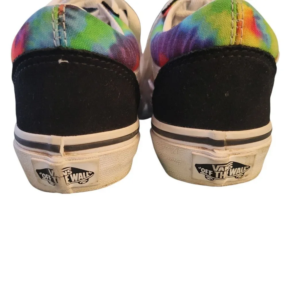 Vans Kids Tie-Dye Old Skool Skate Shoes - Rainbow/Black